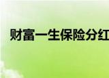 财富一生保险分红型产品（生命分红保险）