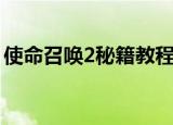 使命召唤2秘籍教程（使命召唤2秘籍怎么用）