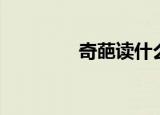 奇葩读什么（奇葩怎么读）
