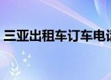 三亚出租车订车电话（三亚出租车叫车电话）