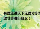 有理走遍天下无理寸步难行的意思是什么（有理走遍天下无理寸步难行释义）