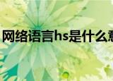 网络语言hs是什么意思（网络语言hs的含义）