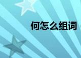 何怎么组词（何的组词有哪些）