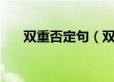双重否定句（双重否定句是什么意思）