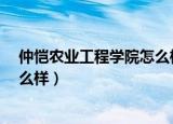 仲恺农业工程学院怎么样?就业前景（仲恺农业工程学院怎么样）