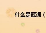 什么是冠词（英语冠词什么意思）