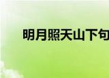 明月照天山下句（明月出天山下一句）