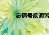 忘情号歌词皆音版（忘情号歌词）