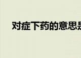 对症下药的意思是什么（对症下药含义）