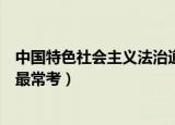 中国特色社会主义法治道路的核心要义是什么（这些知识点最常考）