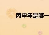 丙申年是哪一年（丙申年的简介）
