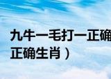 九牛一毛打一正确生肖是蛇吗（九牛一毛打一正确生肖）