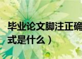 毕业论文脚注正确格式（毕业论文脚注正确格式是什么）
