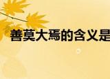 善莫大焉的含义是什么（善莫大焉的释义）