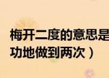 梅开二度的意思是什么（含义是指同一件事成功地做到两次）