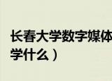 长春大学数字媒体技术学什么（数字媒体技术学什么）