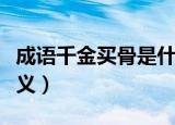 成语千金买骨是什么意思（成语千金买骨的含义）