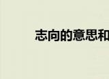 志向的意思和造句（志向的意思）