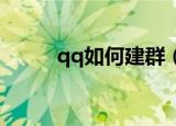 qq如何建群（QQ创建群的步骤）
