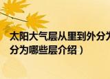 太阳大气层从里到外分为哪三层（关于太阳大气层从里到外分为哪些层介绍）