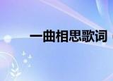 一曲相思歌词（一曲相思歌词全文）