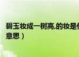 碧玉妆成一树高,的妆是什么意思（碧玉妆成一树高的妆什么意思）