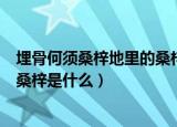 埋骨何须桑梓地里的桑梓是什么意思（埋骨何须桑梓地里的桑梓是什么）