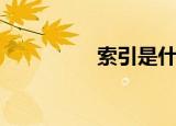 索引是什么（索引简述）