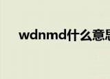 wdnmd什么意思（wdnmd是什么梗）