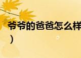爷爷的爸爸怎么样称呼（爷爷的爸爸如何称呼）