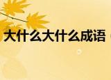 大什么大什么成语（大什么大什么成语精选）