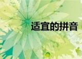 适宜的拼音（适宜读音和解释）