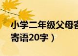 小学二年级父母寄语精选20字（二年级家长寄语20字）