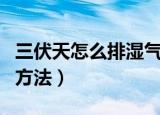三伏天怎么排湿气寒气最好（三伏天排湿气的方法）