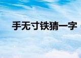 手无寸铁猜一字（手无寸铁是什么意思）