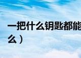 一把什么钥匙都能捅开的锁叫什么锁（一把什么）