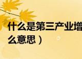 什么是第三产业增加值（第三产业增加值是什么意思）