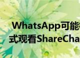  WhatsApp可能很快将允许用户以画中画模式观看ShareChat视频
