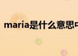 maria是什么意思中文（maria应该怎么读）