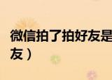 微信拍了拍好友是什么意思（提醒的意思拍好友）