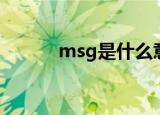msg是什么意思（msg的解释）