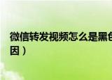 微信转发视频怎么是黑色的（微信转发视频是黑色是什么原因）