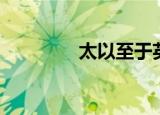 太以至于英文（至于英文）