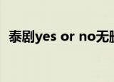 泰剧yes or no无删减版（泰剧yes or no）
