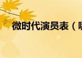 微时代演员表（哪些演员出演了这部剧）
