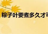 粽子叶要煮多久才可以（粽子叶要煮的时间）