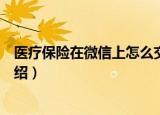 医疗保险在微信上怎么交费（医疗保险在微信上交费方法介绍）