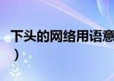 下头的网络用语意思（下头的网络用语的含义）