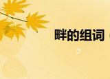 畔的组词（畔有什么词语）