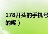 178开头的手机号（178开头的手机号是哪里的呢）